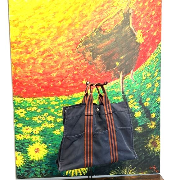 Hermès Mm Fourre tout Navy Tote - Picture 14 of 14